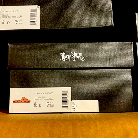 NIB COACH UDELE SPORT LOGO VALENTINE HEART PRINT SLIDE SANDAL SHOE/Sz 10 B - Picture 5 of 5